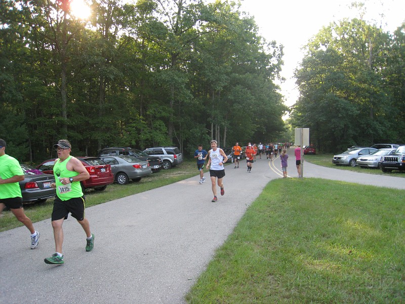 2012 North Country Run HM 0143.JPG - The 2012 North Country Run, a half marathon race through the beautiful Manistee National Forest in Michigan. August 25, 2012 a nice warm day for a run through the hills!